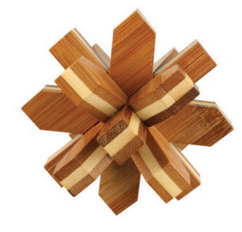 Casse tete en bois bambou, difficulté 4 étoiles