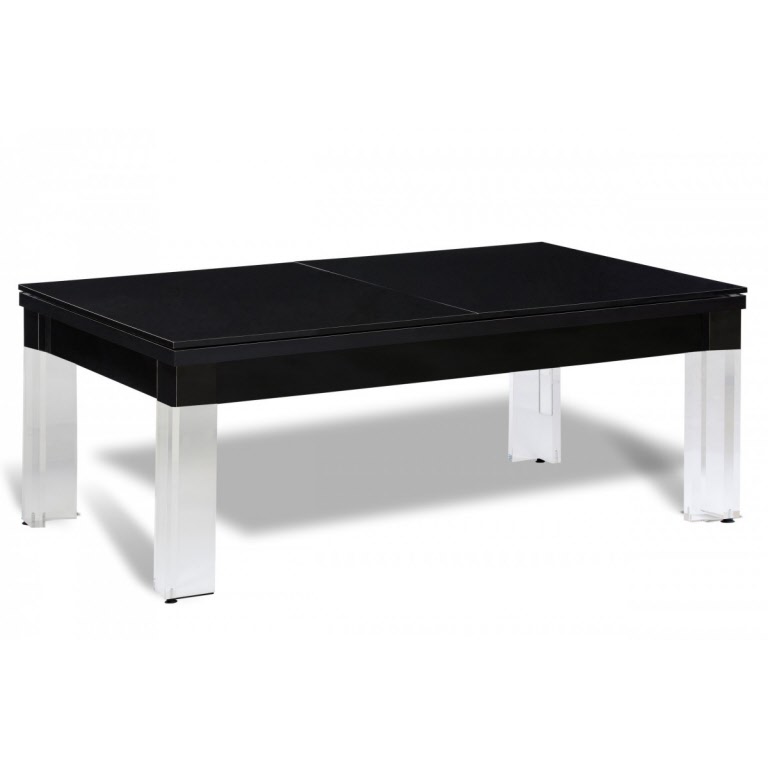 billard plaisance reference santiago noir brillant - pieds altuglass - plateau table